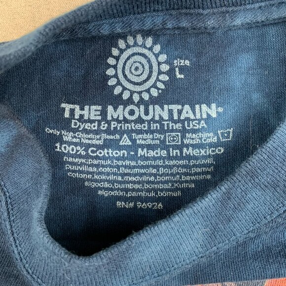 The Mountain Mens Shirt Large Blue Tie Dye Crewneck Miami Vice Cats Car Summer - Picture 5 of 8